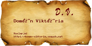 Domán Viktória névjegykártya
