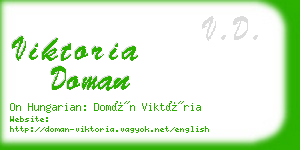 viktoria doman business card
